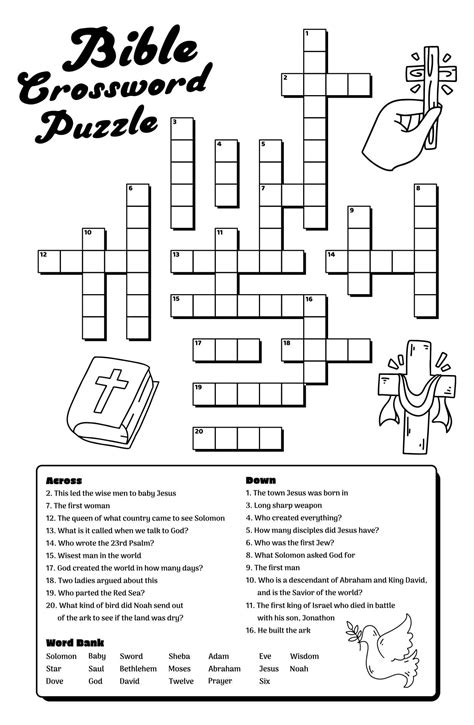 Printable Bible Crosswords