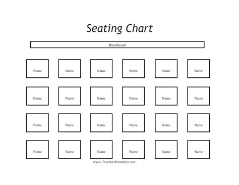 Printable Blank Seating Chart Template