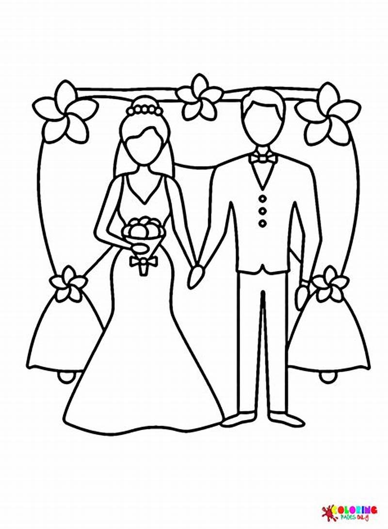 Printable Bride And Groom Coloring Pages