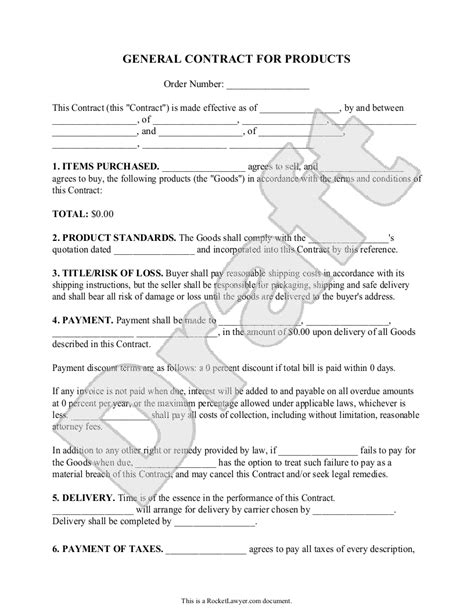 Printable Business Contract Template