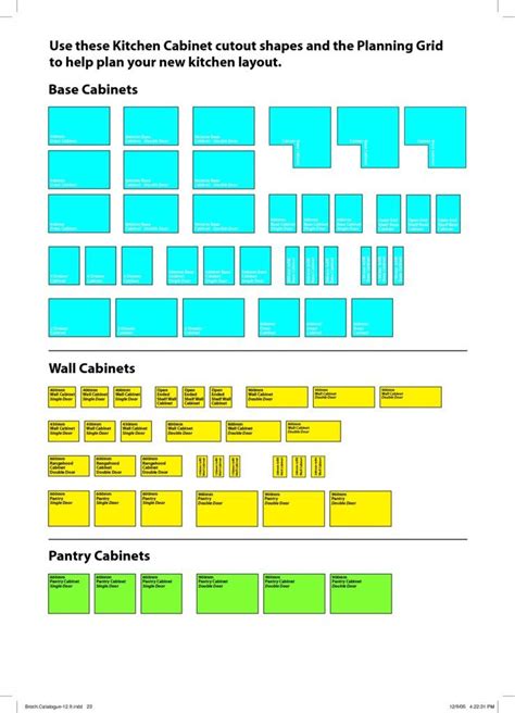 Printable Cabinet Template