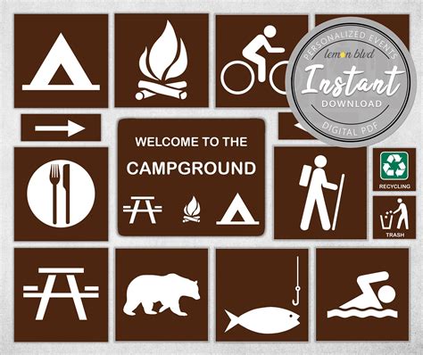 Printable Camping Signs