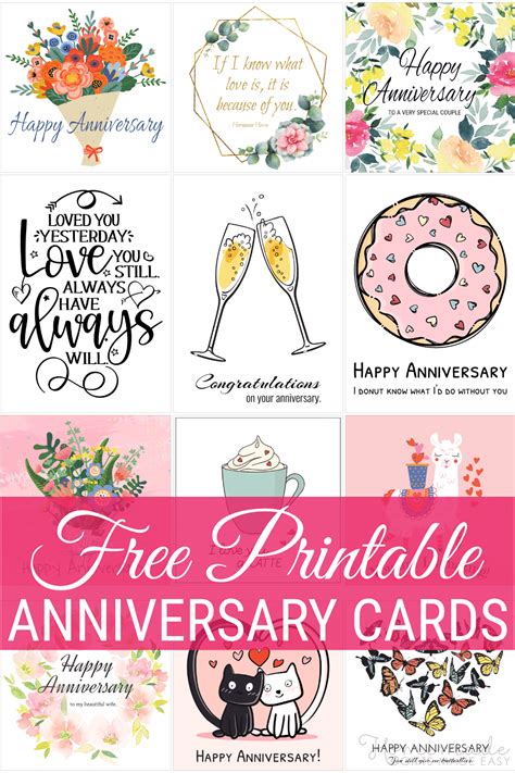 Printable Cards For Anniversary