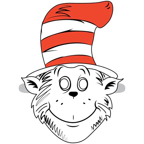 Printable Cat In The Hat Face