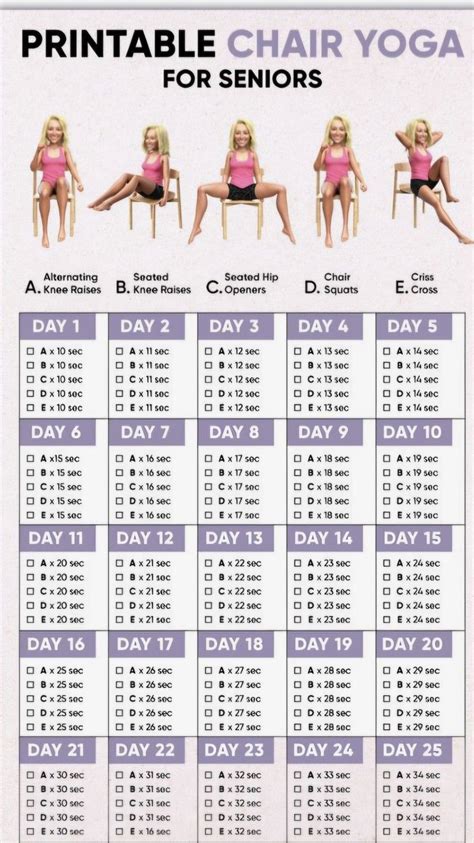 Printable Chair Yoga Free