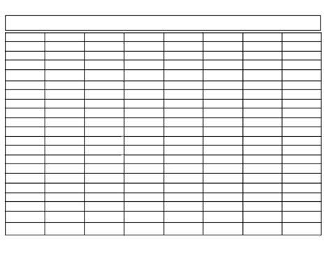 Printable Chart Template