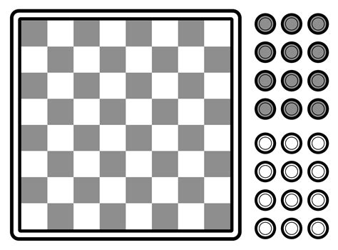 Printable Checkers Board