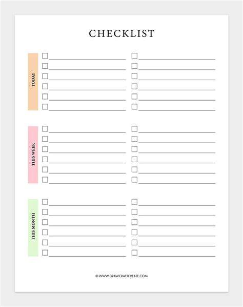 Printable Checklist Aand What Was Done List Template