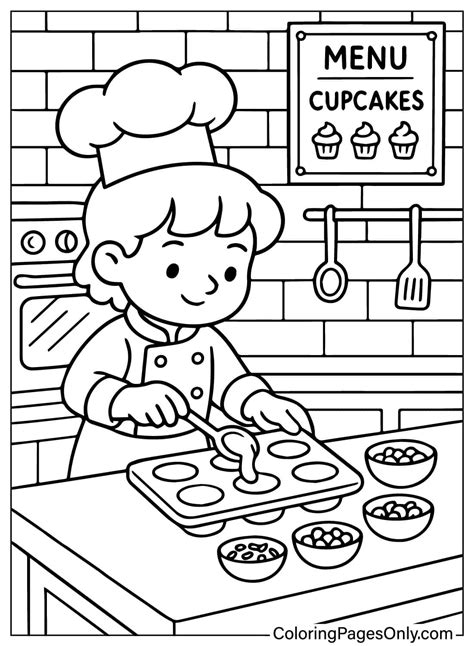 Printable Chef Coloring Pages