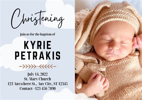 Printable Christening Card