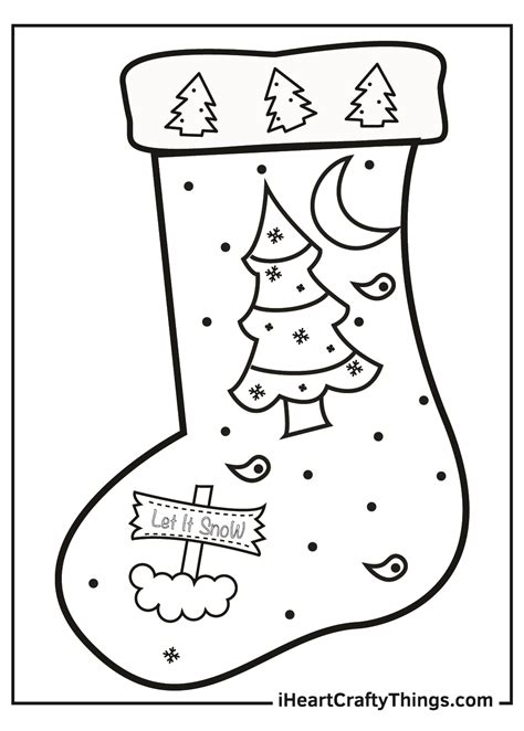 Printable Christmas Stocking Coloring Pages