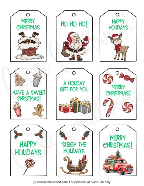Printable Christmas Tags For Presents