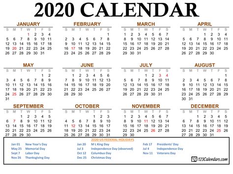 Printable Clalendar