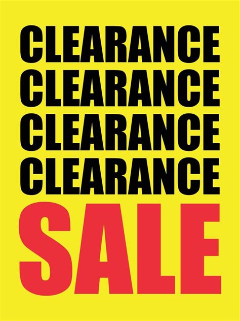 Printable Clearance Sign