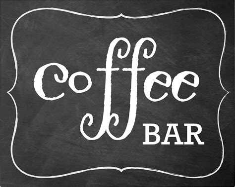 Printable Coffee Bar Sign