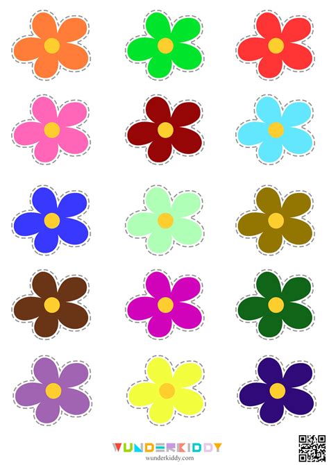 Printable Colorful Flowers