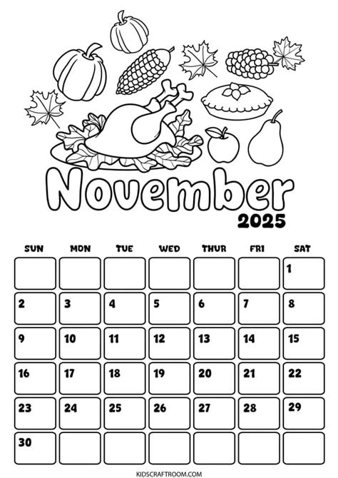 Printable Coloring Calendar