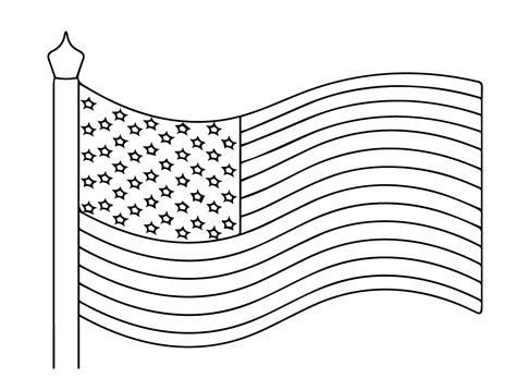 Printable Coloring Pages American Flag