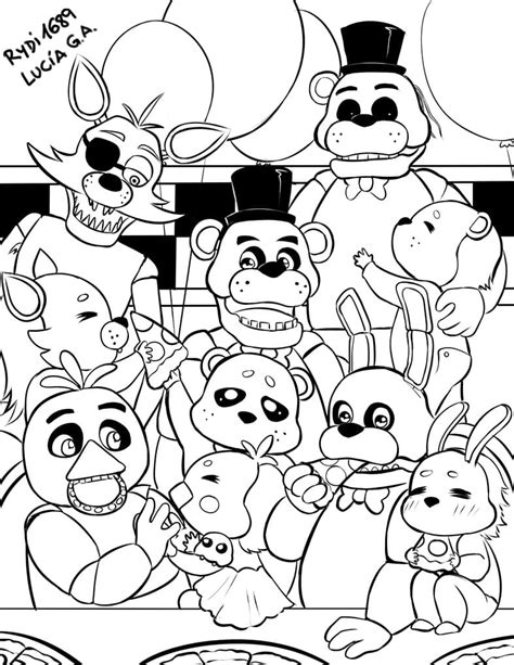 Printable Coloring Pages Five Nights At Freddys