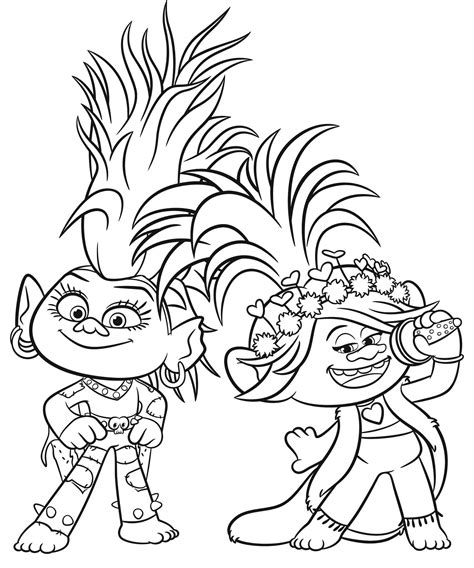 Printable Coloring Pages Trolls