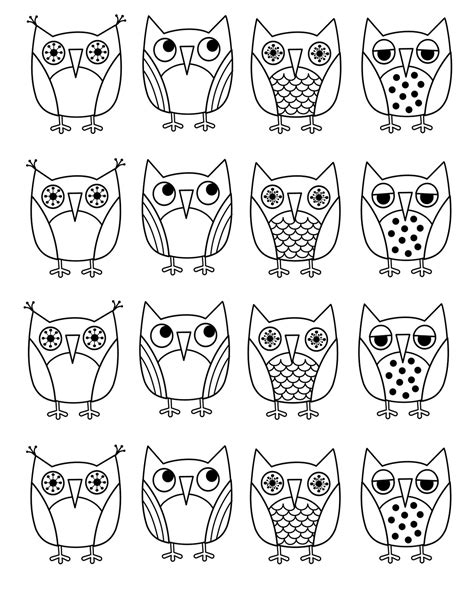 Printable Coloring Pictures Of Owls