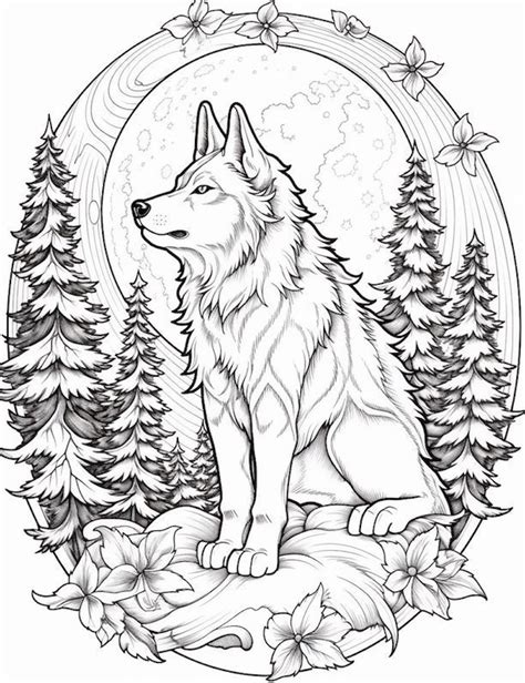 Printable Coloring Pictures Of Wolves