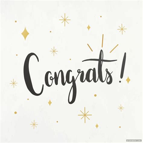 Printable Congrats Sign