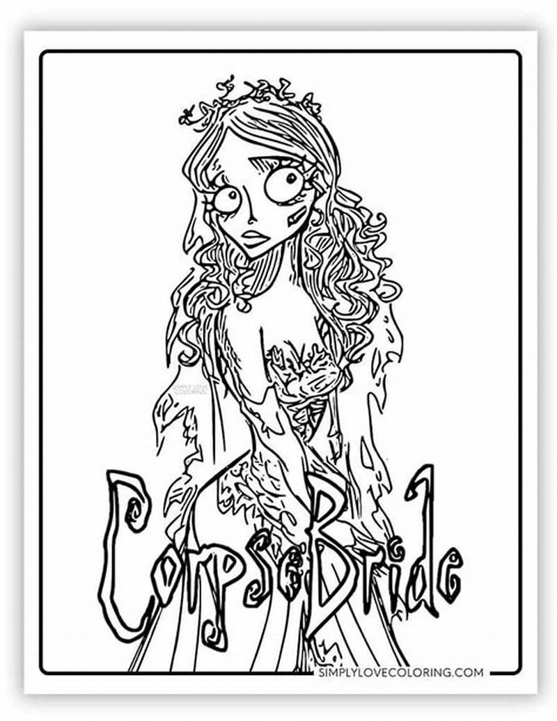 Printable Corpse Bride Coloring Pages