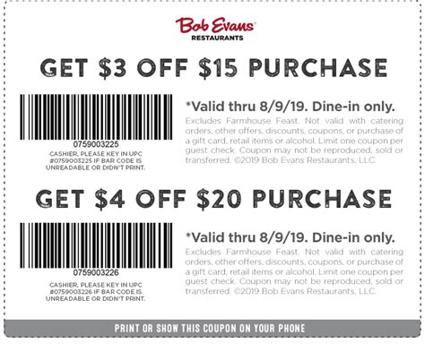 Printable Coupons For Bob Evans Restaurant
