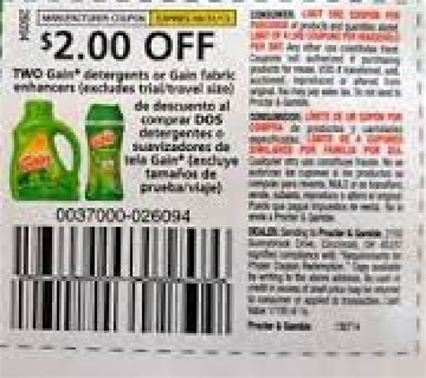 Printable Coupons For Gain Laundry Soap