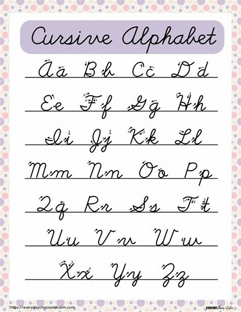 Printable Cursive Chart