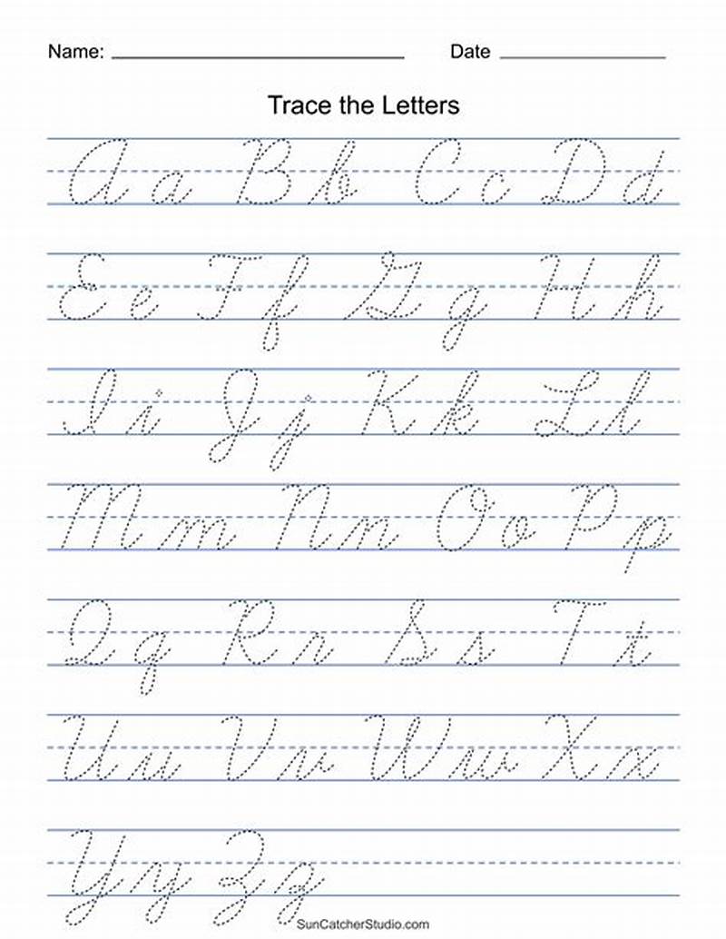 Printable Cursive Practice Sheets