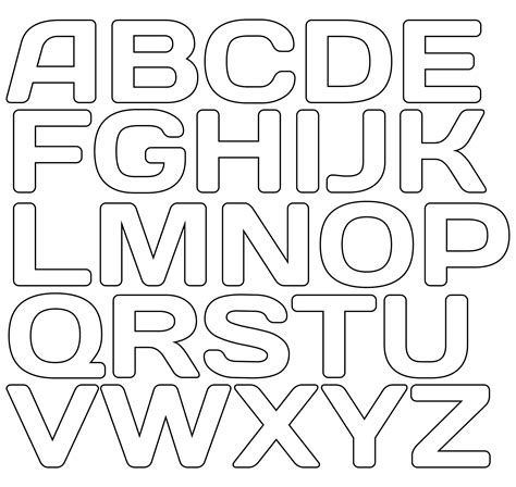 Printable Cut Out Letter Large Alphabet Stencils