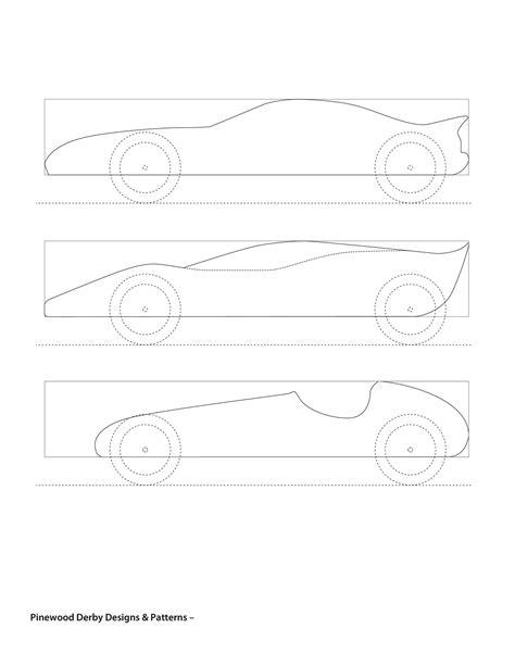 Printable Cut Out Printable Pinewood Derby Templates
