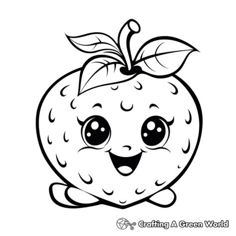 Printable Cute Fruit Coloring Pages