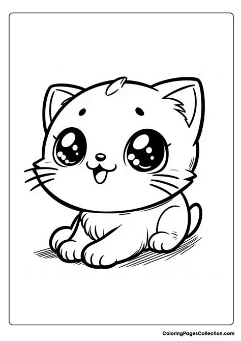 Printable Cute Kitten Coloring Pages