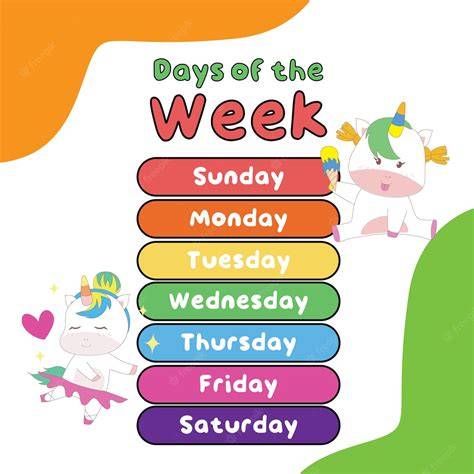 Printable Days Of The Week Clipart