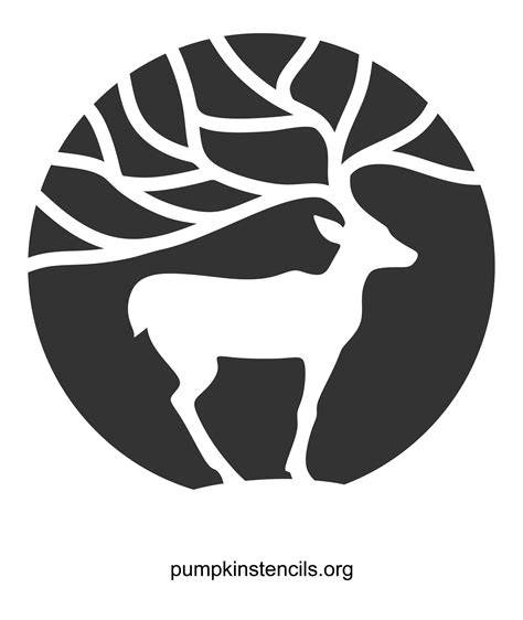 Printable Deer Pumpkin Stencil