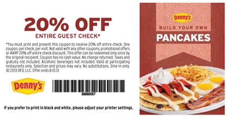 Printable Dennys Coupons