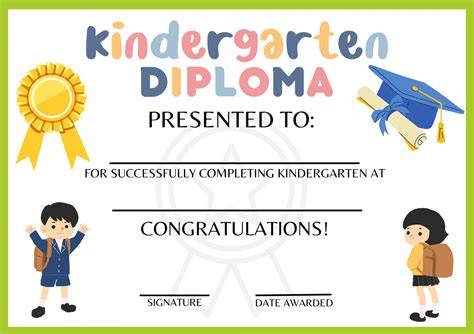 Printable Diplomas For Kindergarten