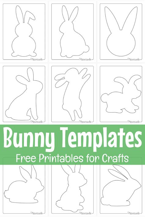 Printable Easter Bunny Craft Template