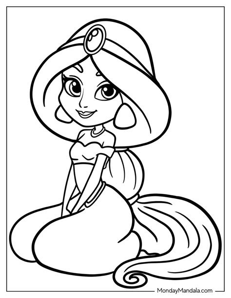 Printable Easy Princess Colouring Pages