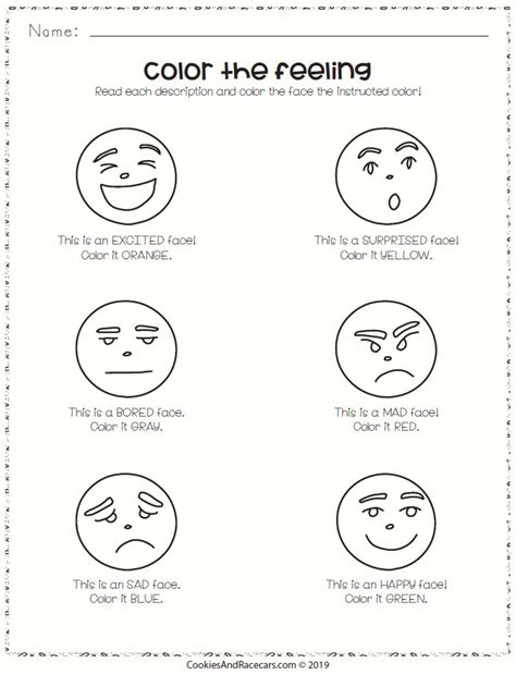 Printable Emotions Activities For Preschoolers