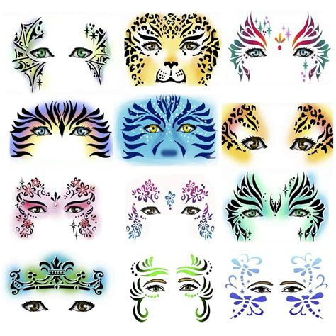 Printable Face Paint Stencils