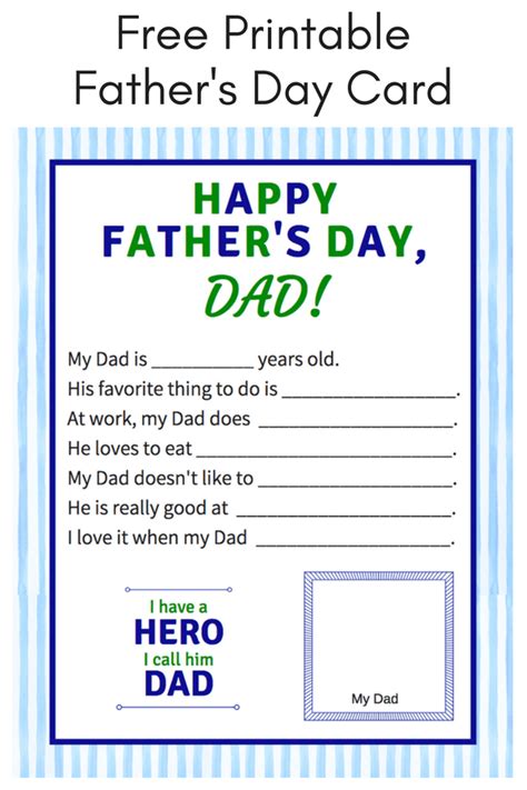 Printable Fathers Day Cards