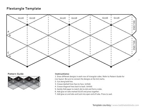 Printable Flexagon Template