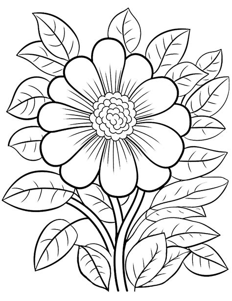 Printable Flower Coloring Sheets