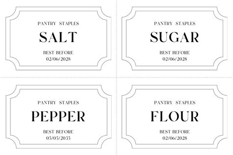 Printable Food Label