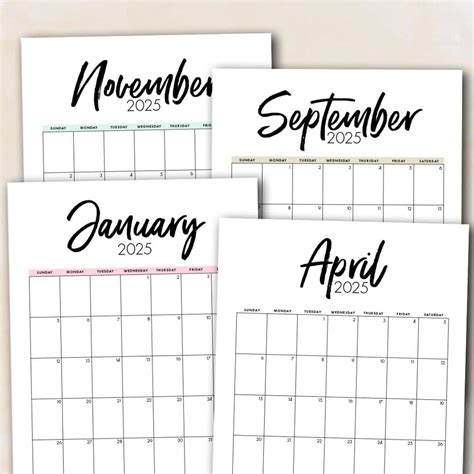 Printable Free Monthly Calendar