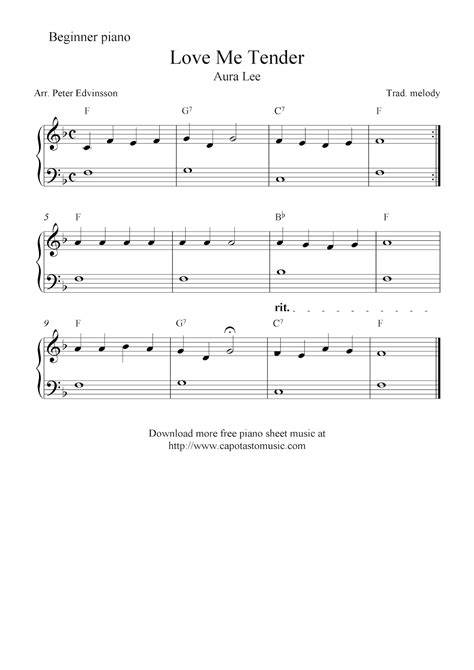 Printable Free Piano Sheet Music For Beginners